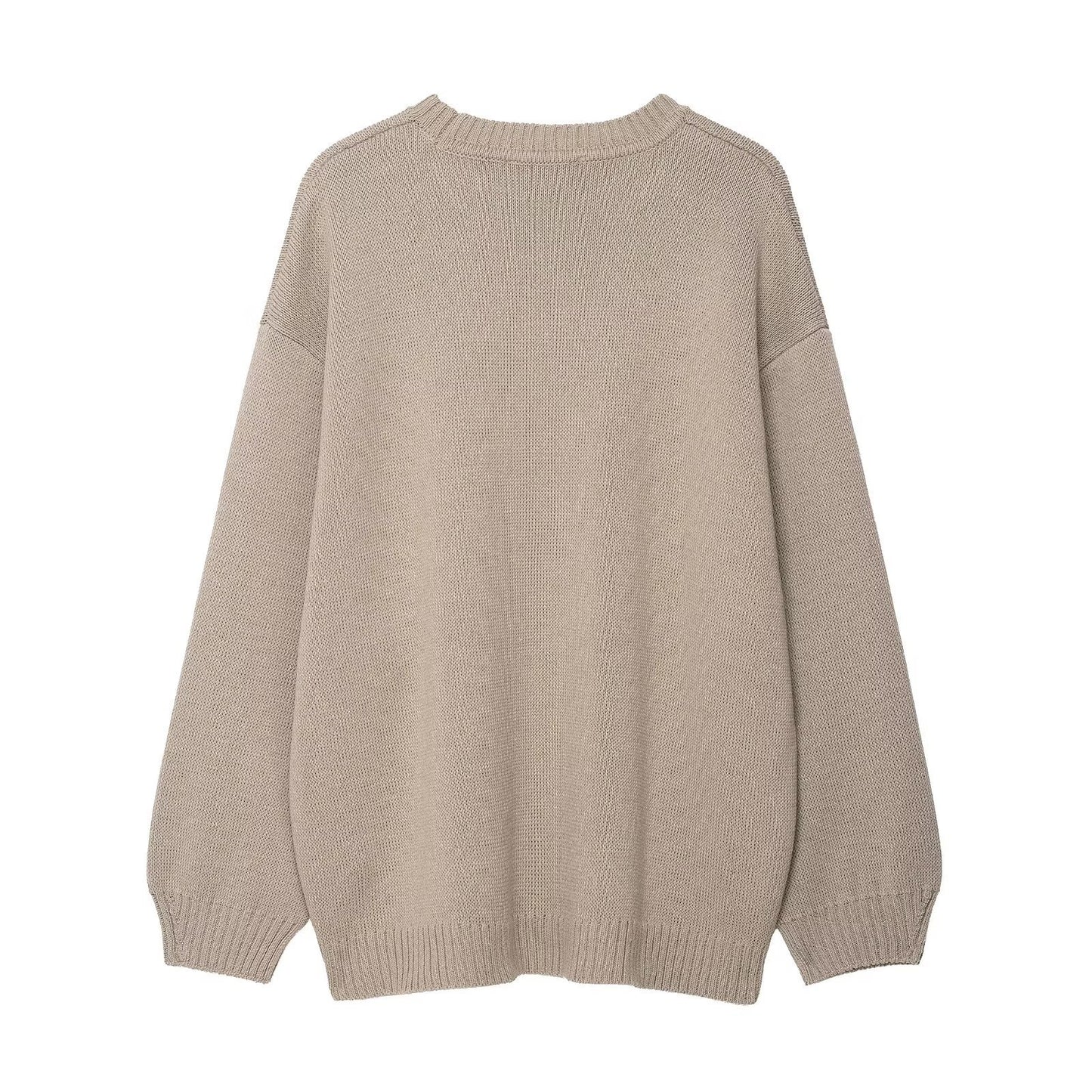 Femmes pull en tricot élégant décontracté avec des manches larges Chic und Stil