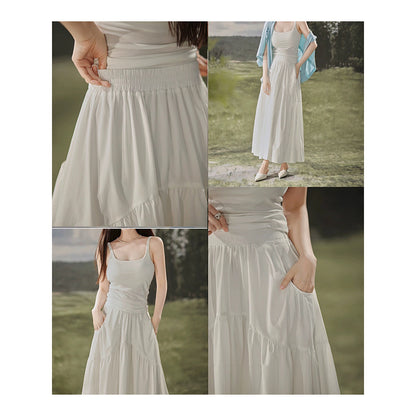 Jupe maxi fluide pour femmes avec poches Chic und Stil