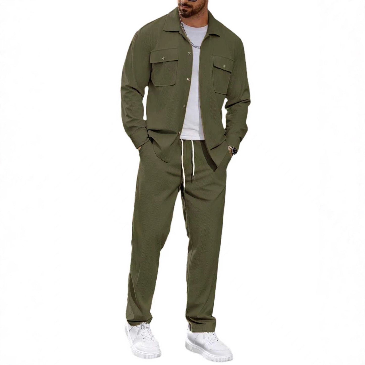 Costume de loisirs pour hommes moderne avec poches pratiques et taille élastique Chic und Stil