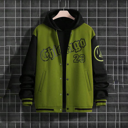 Veste à capuche sportive pour hommes avec design de baseball moderne et poches latérales pratiques Chic und Stil