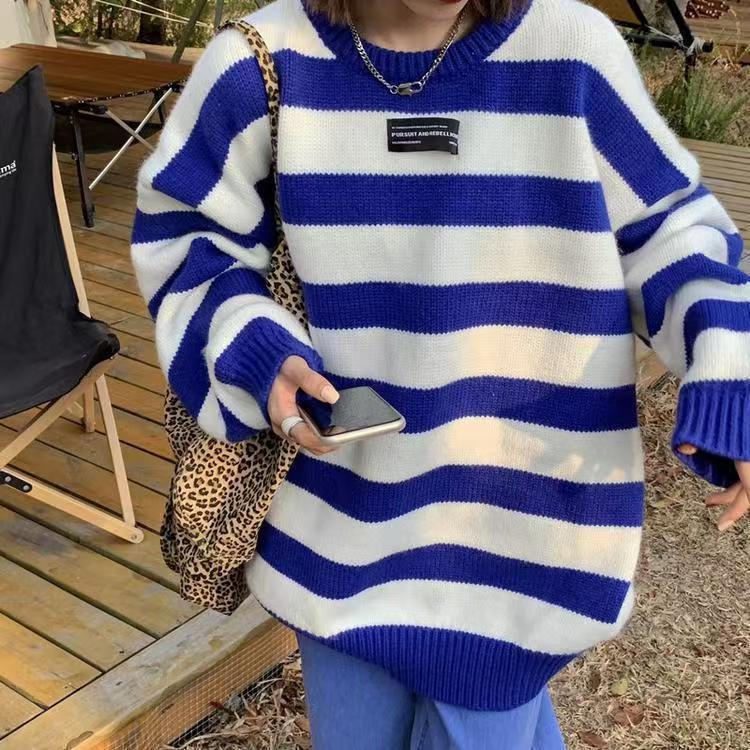 Pull confortable pour femmes avec de larges rayures et un matériau doux Chic und Stil