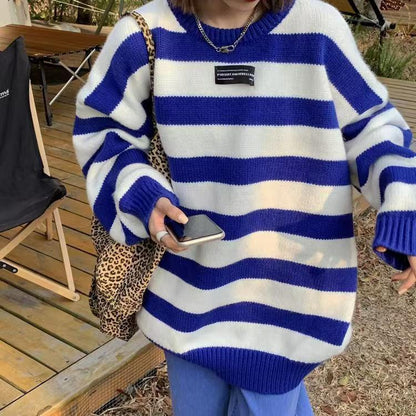 Pull confortable pour femmes avec de larges rayures et un matériau doux Chic und Stil