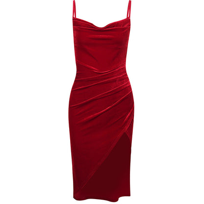 Robe sous-vêtement Bodycon en velours pour femmes Chic und Stil