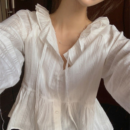 Blouse à volants pour dames Chic und Stil