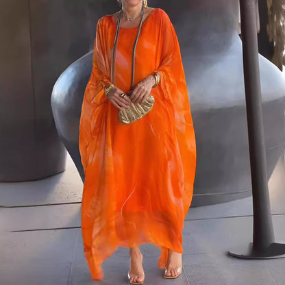 Robe kaftan fluide pour femmes avec un motif accrocheur Chic und Stil