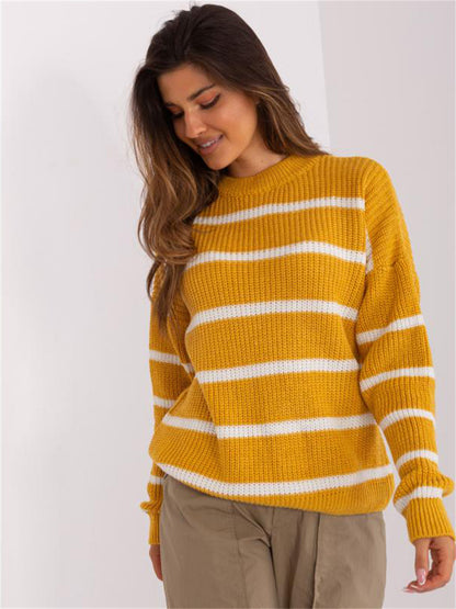 Pull-over en tricot décontracté pour femmes avec un motif à rayures moderne et une coupe ample Chic und Stil