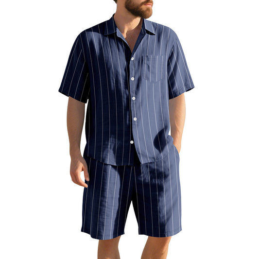 Men's pajama set with an elegant striped pattern Chic und Stil
