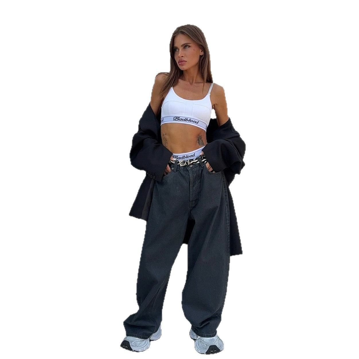 Dames élégantes et de haute qualité jeans surdimensionnés Chic und Stil