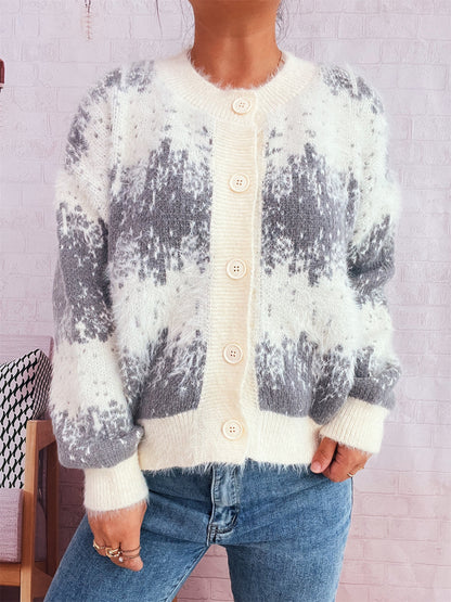 Dames gilet en tricot douillet avec un design de bouton tendance et un matériau doux Chic und Stil