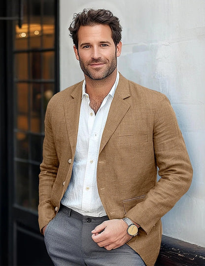 Blazer en lin décontracté pour hommes Chic und Stil