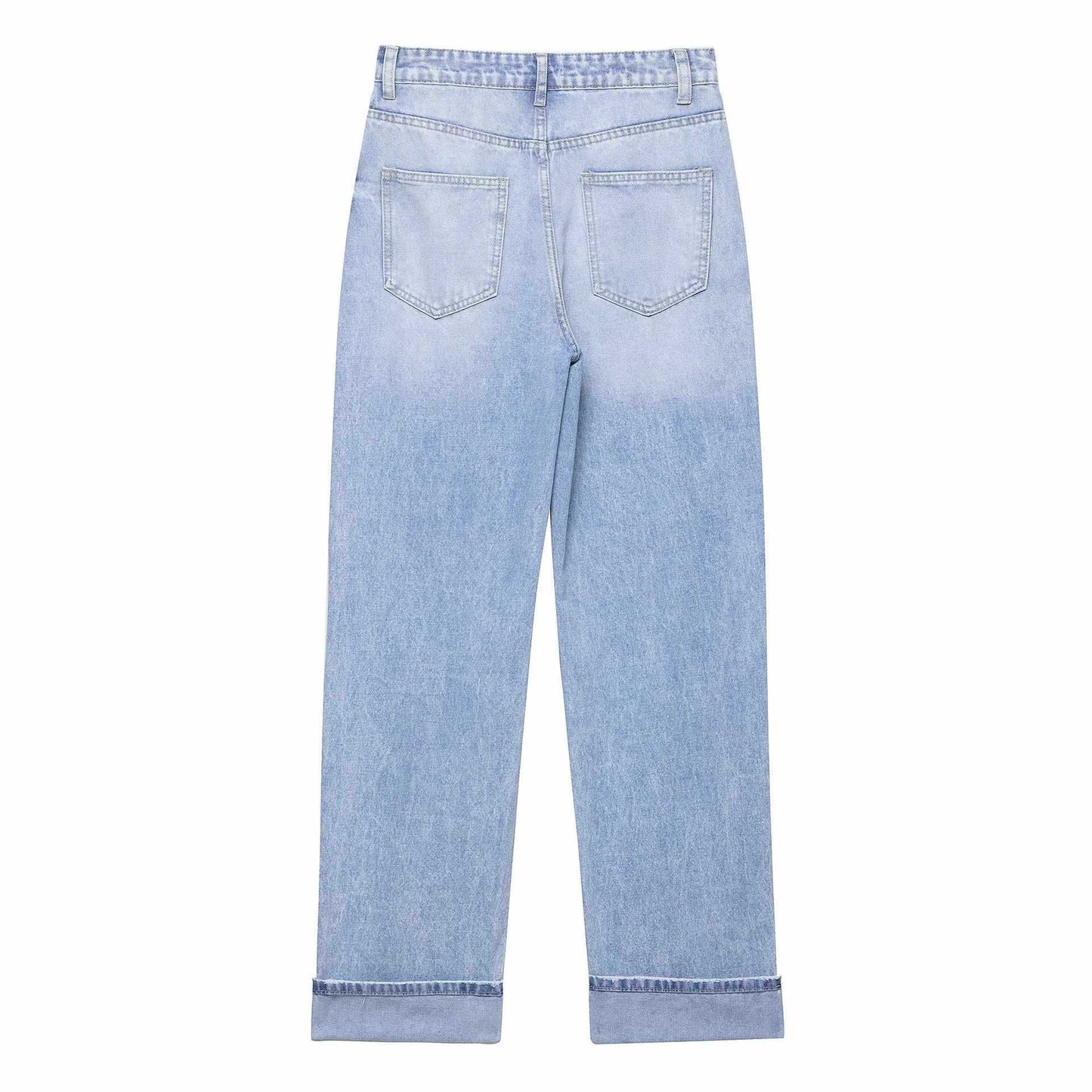 Damen weite High-Waist Jeans Chic und Stil