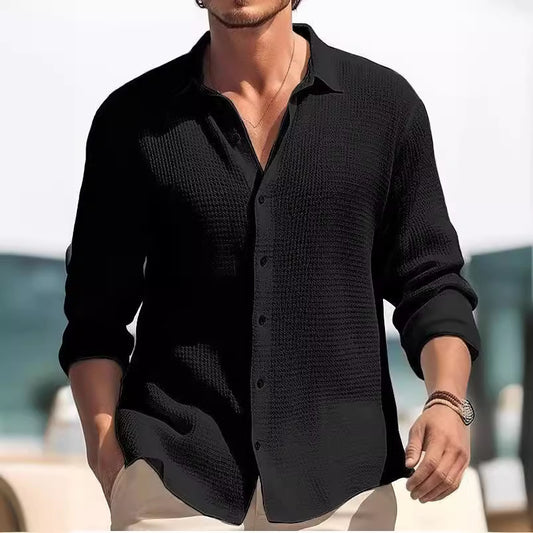 Chemise décontractée à manches longues pour hommes Chic und Stil
