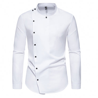 Chemise à manches longues pour hommes avec un design de bouton moderne Chic und Stil