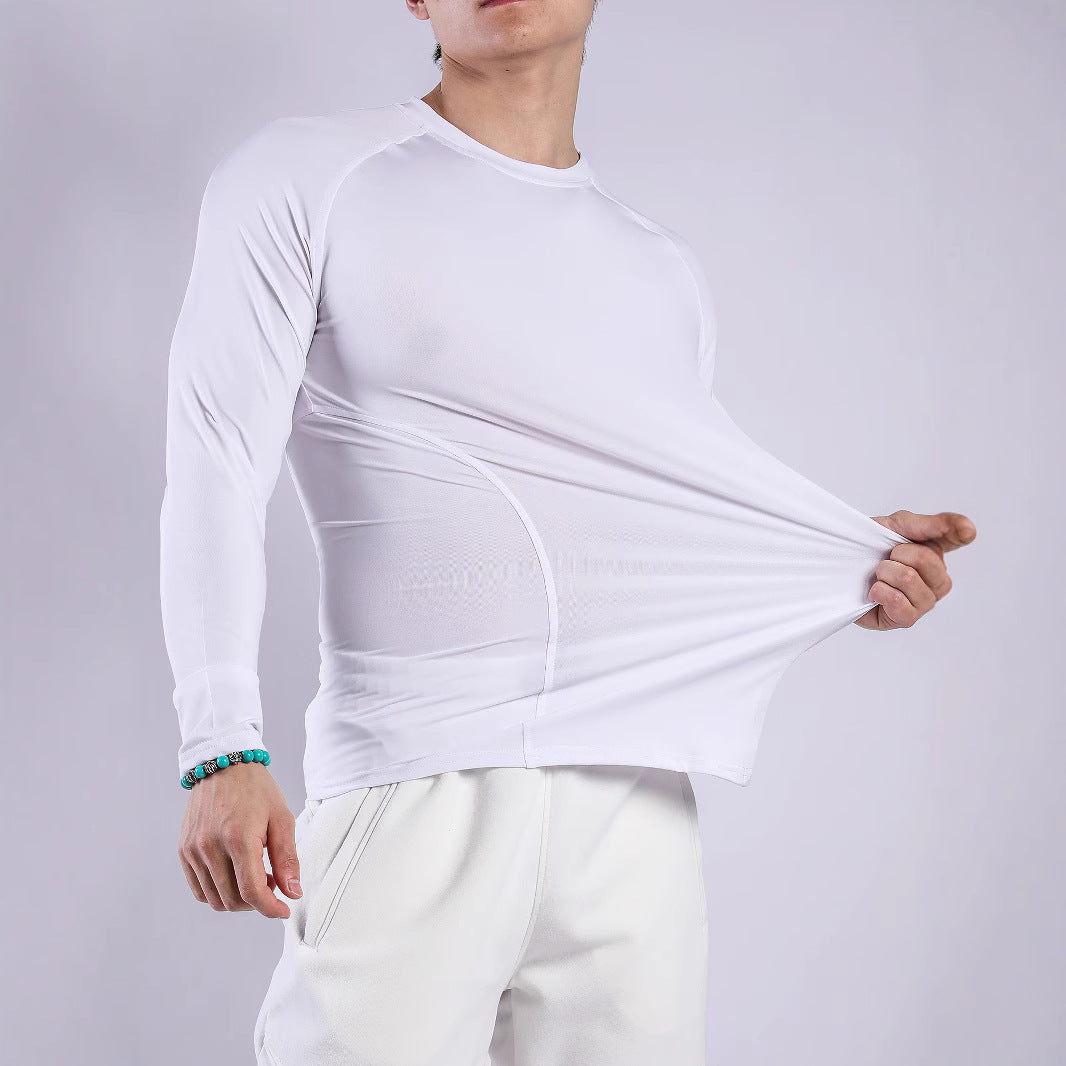 Long Sleeve Men's Sports T-Shirt in Breathable and Moisture-Wicking Fabric Chic and Style