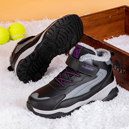 Dames Bottes d'hiver chaudes doublées avec semelle antidérapante et fermeture Velcro réglable Chic und Stil