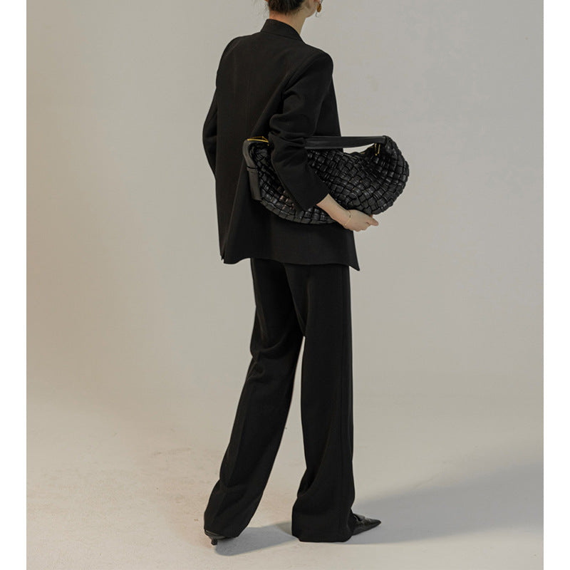 Chic and Style women's fitted blazer set and high-waisted pants