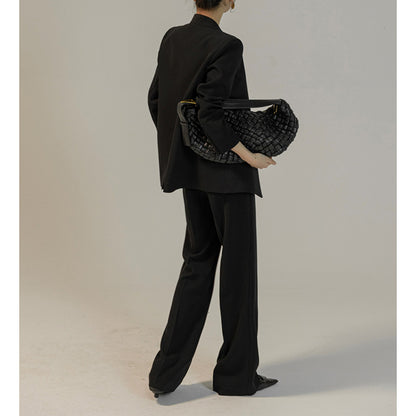 Chic and Style women's fitted blazer set and high-waisted pants