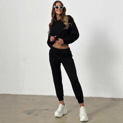 Dames Ensemble de sport décontracté confortable avec coupe décontractée et taille élastique Chic und Stil