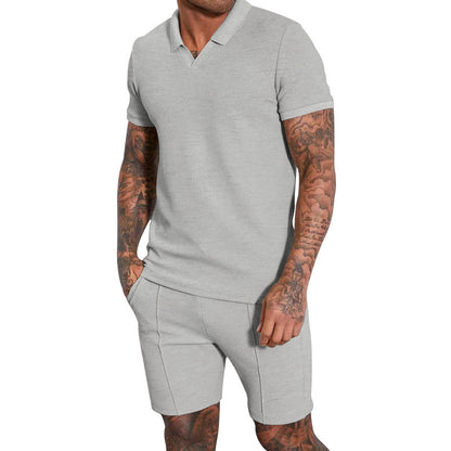 Homme polo à manches courtes confortable avec shorts assortis Chic und Stil