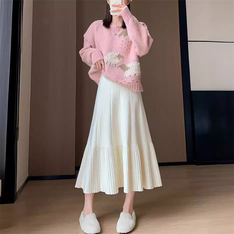 Pull femme avec motif animal ludique et en polaire douce Chic und Stil