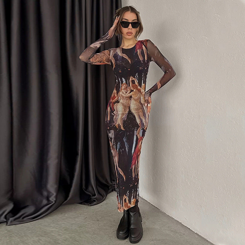 Robe en plastifié ajustée pour dames Chic und Stil