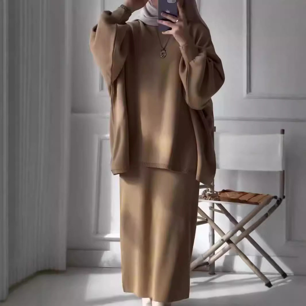 Dames ensemble de vêtements décontracté à deux pièces avec une coupe ample et des manches bouffantes élégantes Chic und Stil