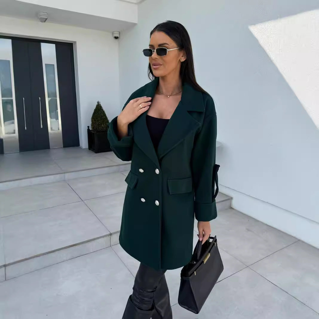 Dames Blazer oversized élégamment coupé avec double rangée de boutons Chic und Stil