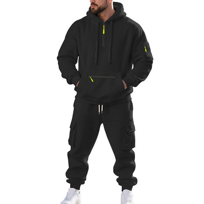 Men's sporty hoodie and cargo pants set Chic and Style