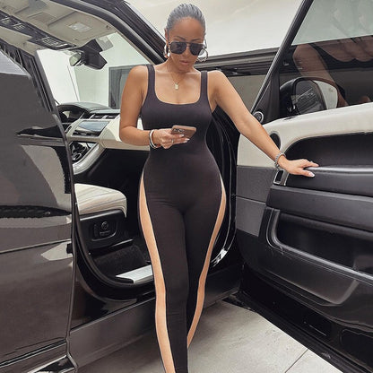 Bodysuit sans manches haute performance pour femmes avec découpes latérales Chic und Stil
