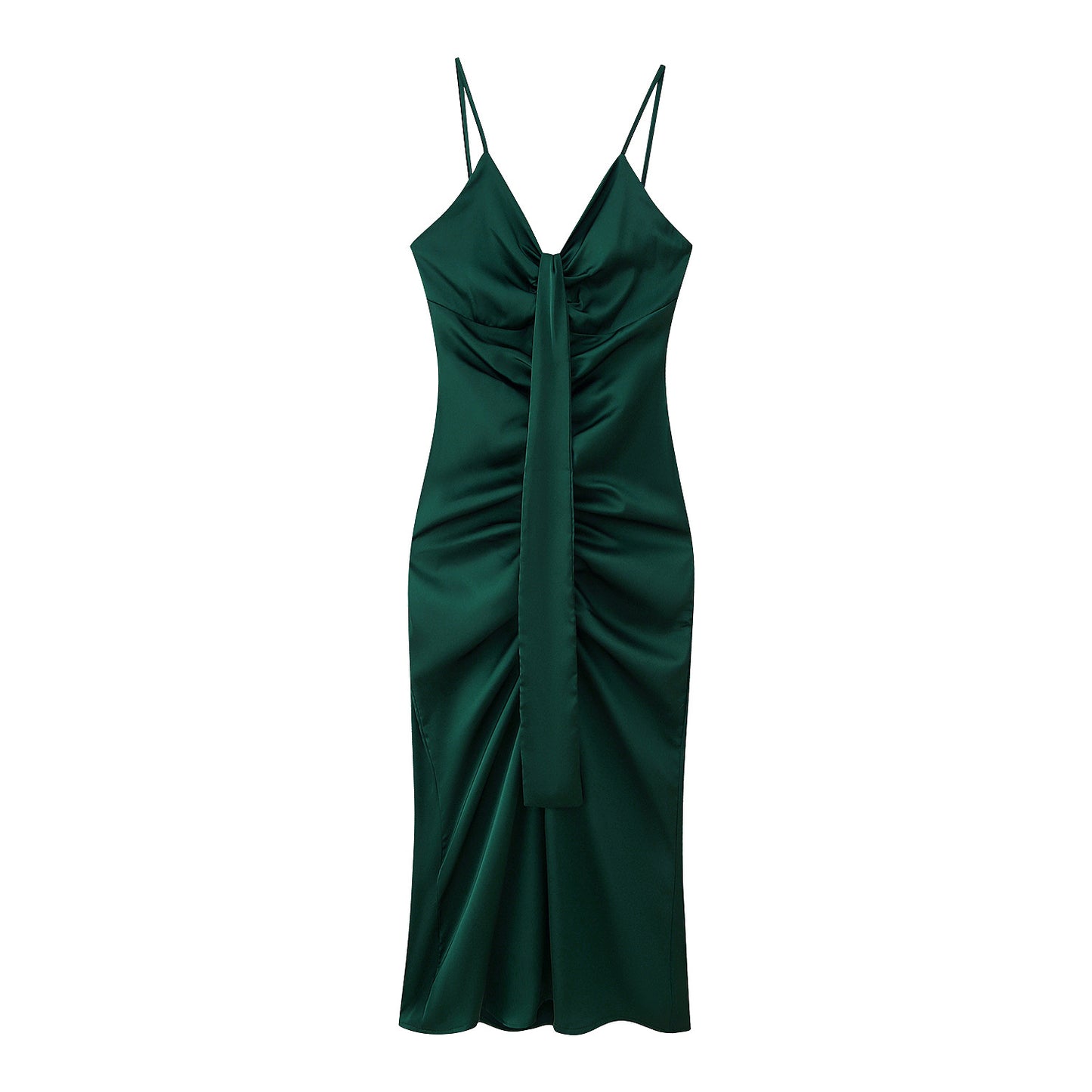 Robe longue ajustée pour femmes avec design élégant enroulé Chic und Stil
