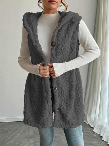 Dames gilet long douillet Chic und Stil