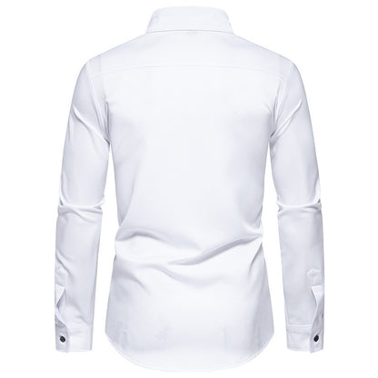 Chemise à manches longues pour hommes avec des éléments de design contrastants et une poche poitrine pratique Chic und Stil