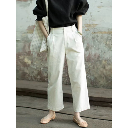 Pantalons taille haute décontractés pour femmes Chic und Stil
