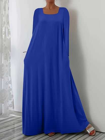 Robe maxi à coupe ample pour femmes avec poches pratiques Chic und Stil