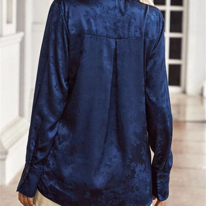 Dames Élégante blouse satinée avec motif floral Chic und Stil