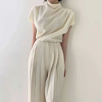 Dames Élégant Combinaison avec Jambe Large et Coupe Cintrée Chic und Stil