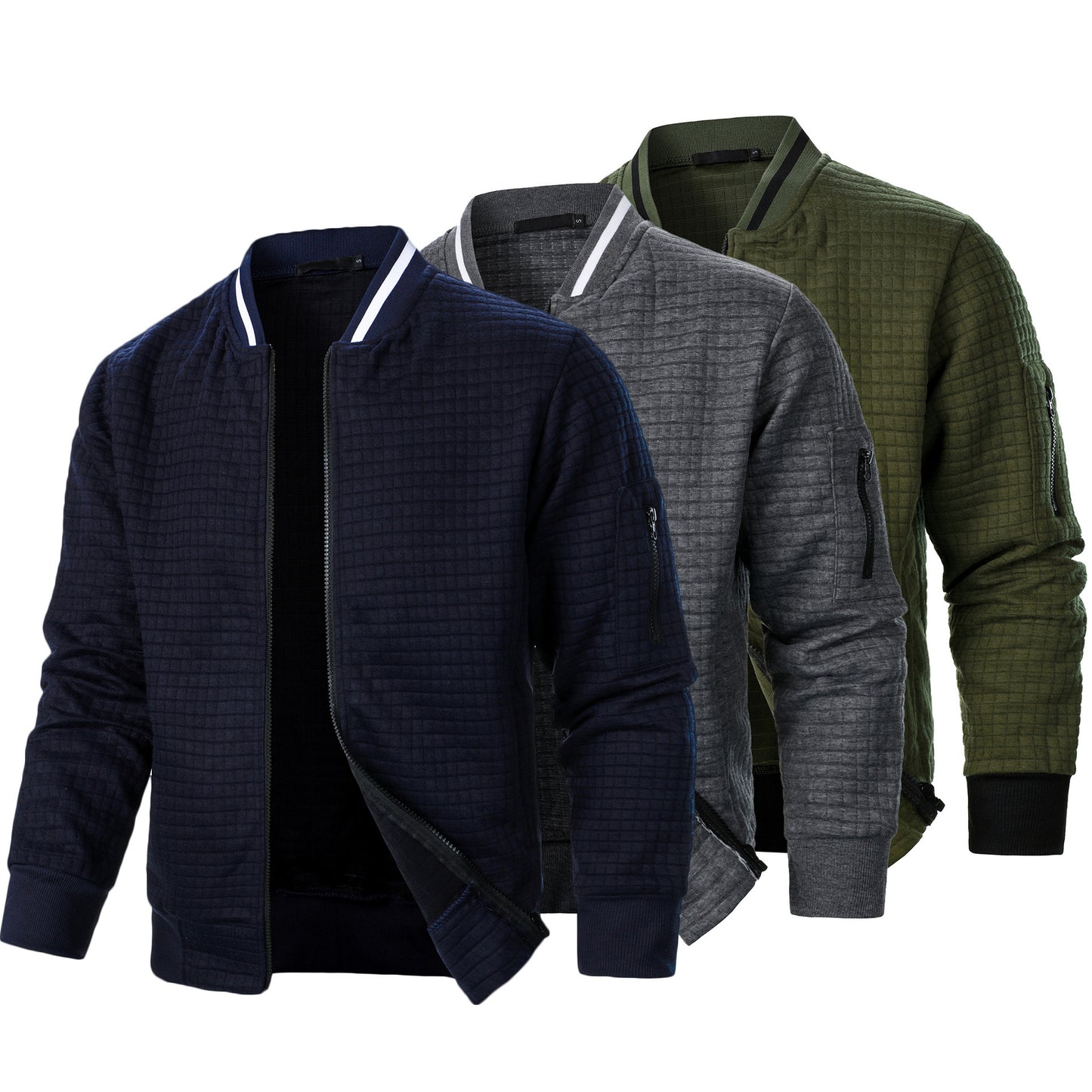 Veste bomber matelassée pour homme avec poches zippées fonctionnelles Chic und Stil