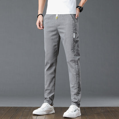 Casual cotton pants for men with adjustable waist and practical pockets Chic and Style