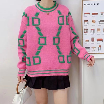 Pull femme à la mode avec motif créatif et coupe décontractée Chic und Stil