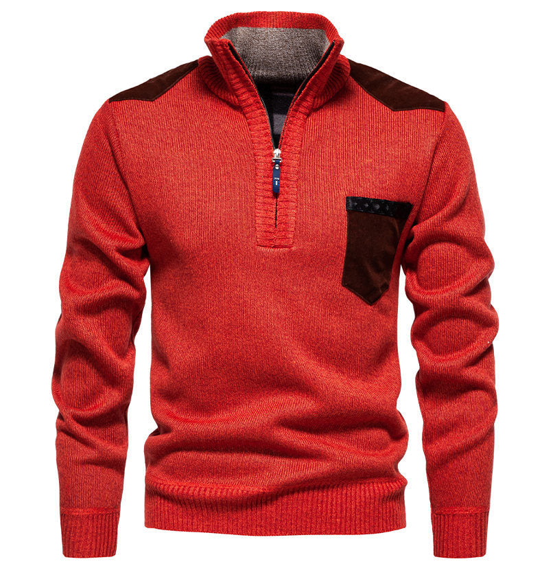 Pull homme avec col montant et accents à la mode Chic und Stil