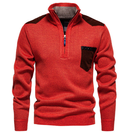 Pull homme avec col montant et accents à la mode Chic und Stil