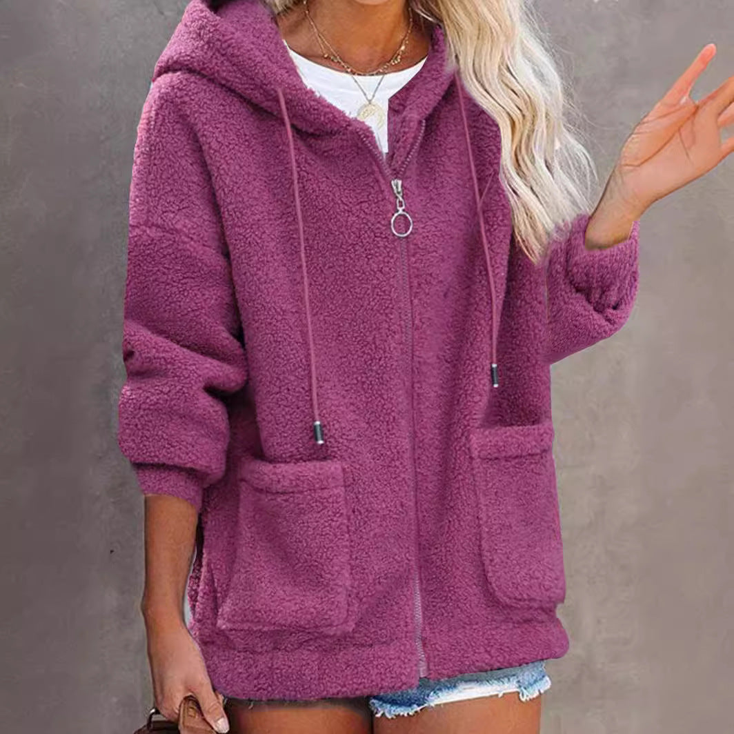Veste à capuche en polaire pour femmes avec poches pratiques et capuche de haute qualité Chic & Stil