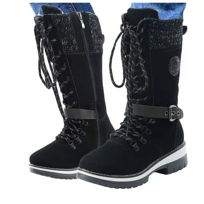 Bottes d'hiver robustes pour dames avec un design montant et des accents à la mode Chic und Stil