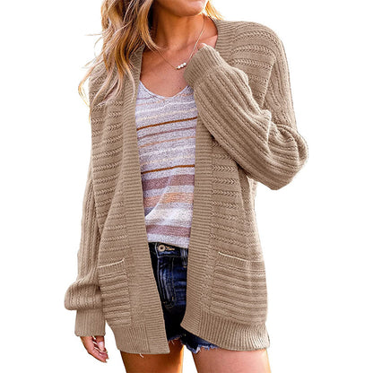 Cardigan en tricot confortable pour femmes avec des détails particuliers Chic und Stil