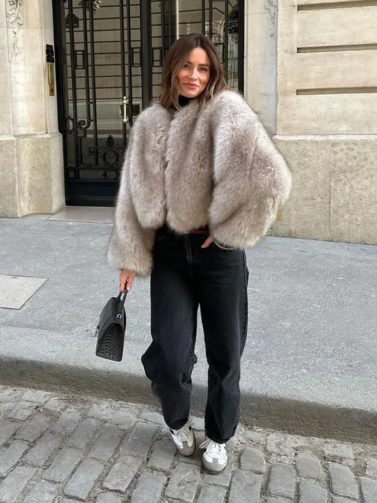 Dames élégant et confortable manteau d'hiver Chic und Stil
