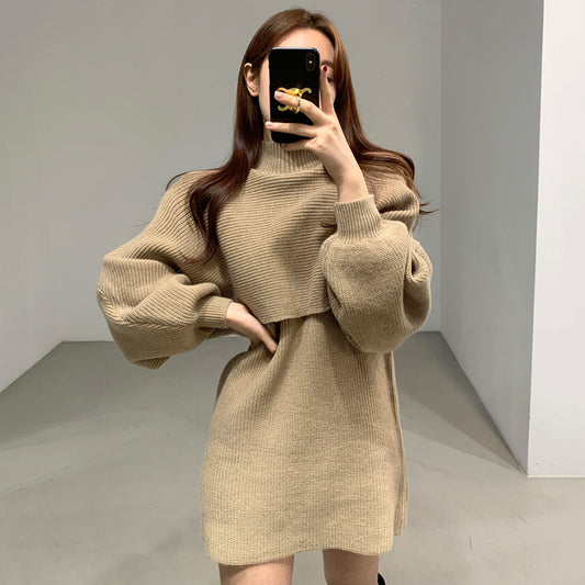 Robe en tricot élégante pour dames avec des manches volumineuses et une coupe confortable Chic und Stil