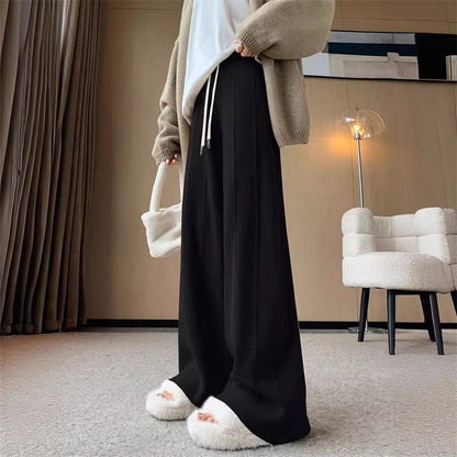 Warm palazzo pants for women with elastic waistband and side pockets Chic and Style