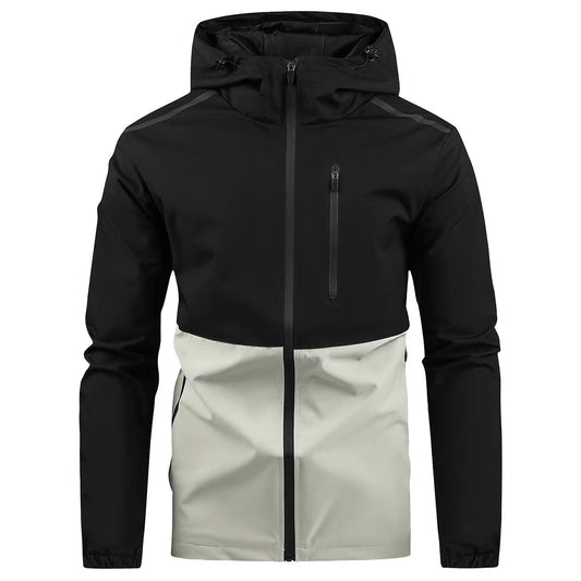 Functional waterproof jacket for men with adjustable hood Chic and Style