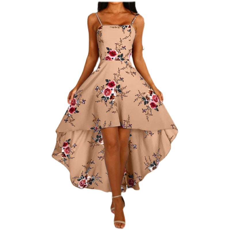 Haut-Bas motif floral robe pour femmes Chic und Stil