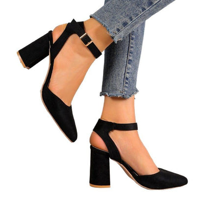 Dames élégantes escarpins Slingback à talon bloc avec sangle ajustable Chic und Stil